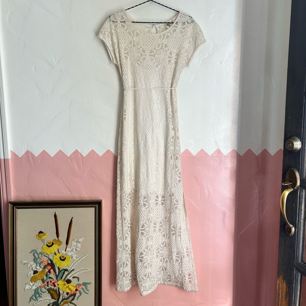 Anthropologie Lilka Bellflower Lace Dress Size XS